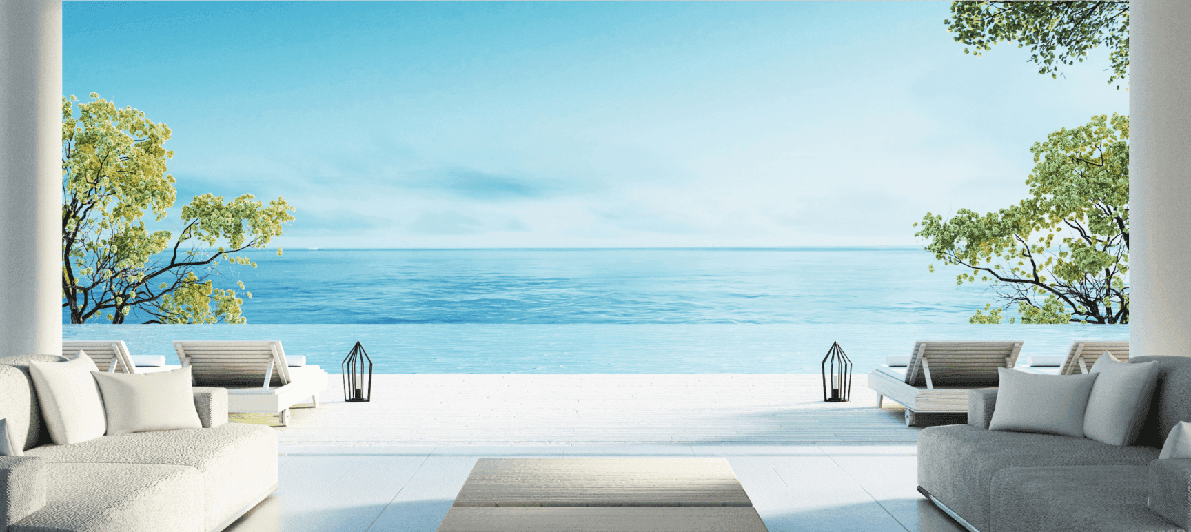 Luliex hero image - outdoor terrace with ocean view
